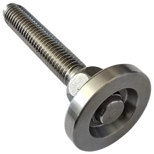 cyclingcolors 1x Maschinenfuß Edelstahl AISI 304 (A2) Stellfüß Stellteller Justierschraube Verstellschraube Höhenversteller Gewinde möbelfüße Standfuß Maschinen, M8x50mm von cyclingcolors