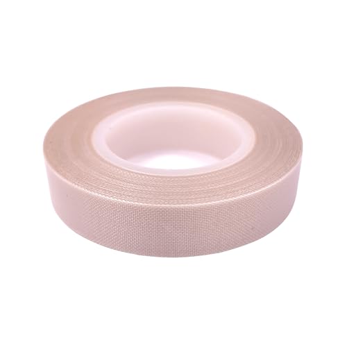 cyclingcolors 1x PTFE Klebeband Hitzebeständig Filmklebeband High Temp Glasgewebeband Hitzebeständig bis 260°C Selbstklebend Weiß, 13mm x 10m von cyclingcolors