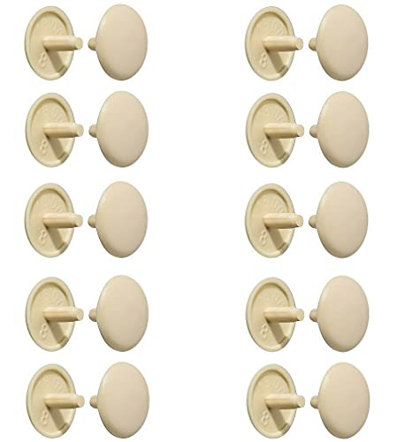 cyclingcolors 20x Abdeckkappe Schraubenkappen Kopflochbohrung Abdeckung Kunststoff Senkkopf PZ2 Möbel (Beige (RAL 1015)) von cyclingcolors