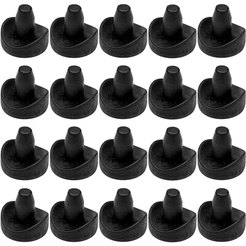 cyclingcolors 20x Abdeckkappen Kunststoff schwarz Ø16mm x 6.5mm schraubenkappen Schutzkappen rundstopfen stopfen endkappen Blindbohrung Blindstopfen Abdeckung Möbel von cyclingcolors