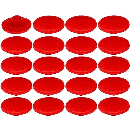 cyclingcolors 20x Abdeckkappen für schrauben Confirmat schraubenkappen 4 x 2,7 x 11,8 mm kunststoff möbel abdeckung, Rot von cyclingcolors