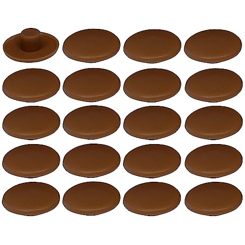 cyclingcolors 20x Abdeckkappen für schrauben Confirmat schraubenkappen 4 x 2,7 x 11,8 mm kunststoff möbel abdeckung, Walnussbraun von cyclingcolors