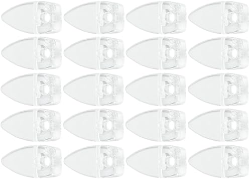 cyclingcolors 20x Spiegel Halterung Spiegelhalter Ovale Form Kunststoff glasklar Klemmbefestigung Spiegelclip Möbel Haken Transparent von cyclingcolors