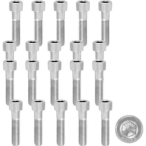 cyclingcolors 20x Zylinderschrauben Edelstahl A2 mit Innensechskant DIN 912 ISO 4762 metrisches Gewinde M5x30mm Gewindelänge 22mm von cyclingcolors