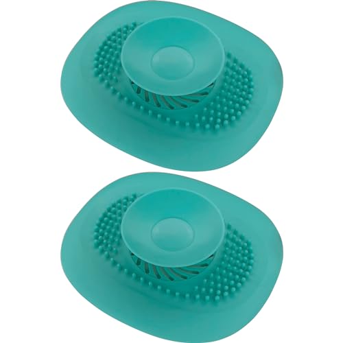 cyclingcolors 2X Abflussstöpsel Silikon Universal mit Siebfunktion für Dusche Badewanne Abflussstopfen Waschbecken Spülbecken Badewannenstöpsel, Hellblau von cyclingcolors