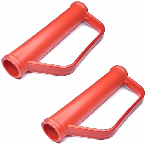 cyclingcolors 2X Sackkarrengriffe Griffe handgriffe für sackkarre schubkarre bügelgriffe 25mm x 175mm, Rot von cyclingcolors