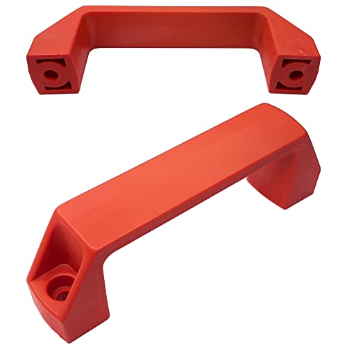 cyclingcolors 2x Bügelgriff handgriff 130 mm tragegriff haltegriff transportgriff griff kunststoff, Rot von cyclingcolors