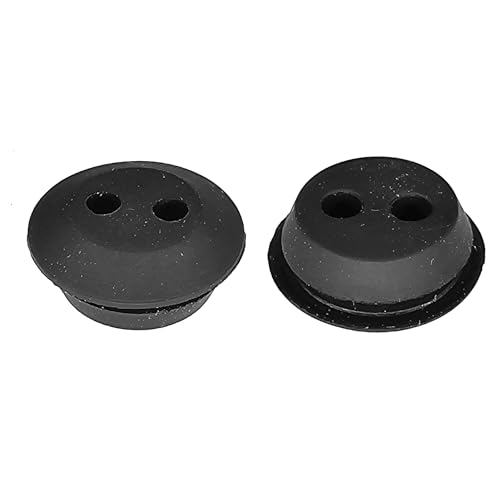 cyclingcolors 2x Kraftstofftank Gummitüllen Gasschneider Benzin Tank Tülle Universal Kraftstoffleitung Rohrdichtungs Freischneider Trimmer Rasenmäher, Ø20mm 2 Löcher von cyclingcolors