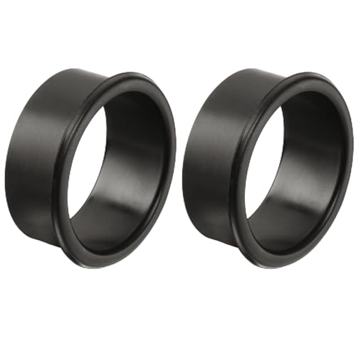 cyclingcolors 2x Lüftungsringe wohnwagen wohnmobil rund kunststoff Lüftungsgitter Entlüftung Luftrosette mit Abdeckrand zum Einlassen, Ø29mm schwarz von cyclingcolors