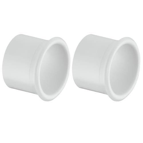 cyclingcolors 2x Lüftungsringe wohnwagen wohnmobil rund kunststoff Lüftungsgitter Entlüftung Luftrosette mit Abdeckrand zum Einlassen, Ø29mm weiss von cyclingcolors