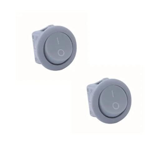 cyclingcolors 2x Wippschalter 2 polig 230V 4A R13 ON OFF Rund Kippschalter LED Streifen lichtschalter lampe, grau cyclingcolors 2x Wippschalter 2 polig 230V 4A R13 ON OFF Rund Kippschalter LED Streifen lichtschalter lampe, grau von cyclingcolors