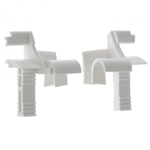 cyclingcolors 2x einteiliger Tulipe-Rollladen mit 45°-Ausschnitt für Lamellen von 7 bis 9 mm, Trichterführungsschiene aus weißem PVC, universelles Schutzzubehör für Fensterjalousien von cyclingcolors