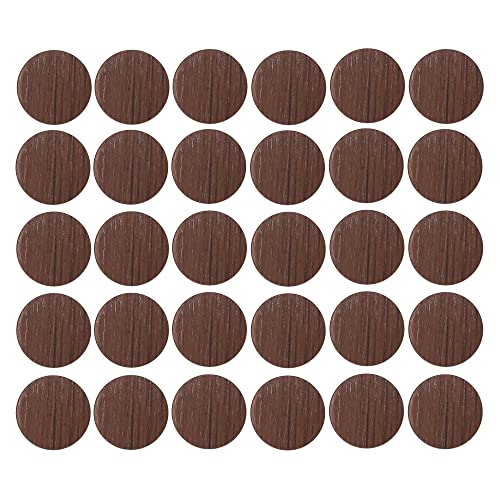 cyclingcolors 30x Abdeckkappen Selbstklebend 20 mm Schrank Regal Bohrloch Abdeckung zum kleben schutzkappen, Glatte Eiche Braun von cyclingcolors