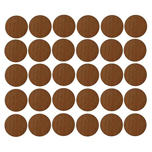 cyclingcolors 30x Abdeckkappen Selbstklebend 20 mm Schrank Regal Bohrloch Abdeckung zum kleben schutzkappen, Walnussbraun von cyclingcolors