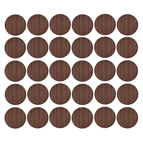 cyclingcolors 30x Selbstklebend 20mm Schutzkappen für Möbel Schrank Regal Bohrloch Abdeckung zum kleben Möbelpflaster Braun, Eiche, mit Reliefrippen von cyclingcolors