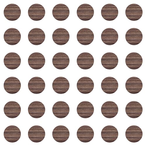 cyclingcolors 36x Abdeckkappen Selbstklebend 25 mm Schrank Regal Bohrloch Abdeckung zum kleben schutzkappen, Chêne chocolat von cyclingcolors