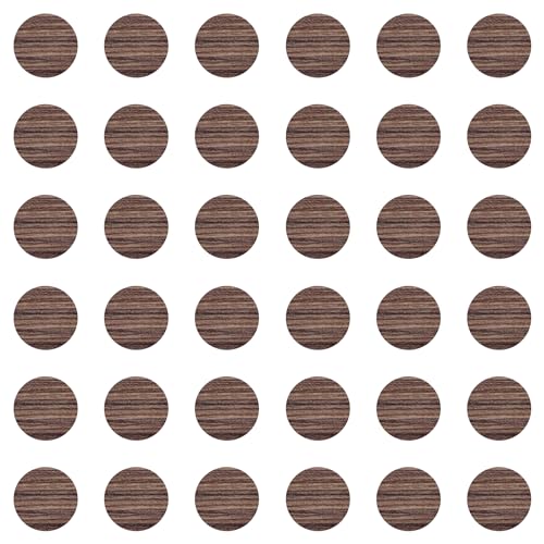 cyclingcolors 36x Abdeckkappen Selbstklebend 25 mm Schrank Regal Bohrloch Abdeckung zum kleben schutzkappen, Chêne chocolat von cyclingcolors