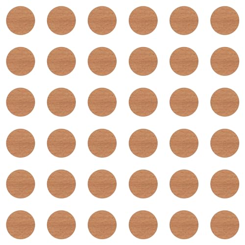 cyclingcolors 36x Abdeckkappen Selbstklebend 25 mm Schrank Regal Bohrloch Abdeckung zum kleben schutzkappen, Chêne corbridge von cyclingcolors