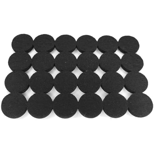 cyclingcolors 48x Filzgleiter Selbstklebend 5mm Dicke 25mm Rund Stühle Möbel Möbelgleiter Premium Filz, schwarz von cyclingcolors