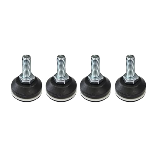 cyclingcolors 4X Stellfuß Stellteller Justierfüße mit Teflongleiter Verstellschraube Höhenversteller Möbelwerkzeuge Tisch Büro Gemeinschaft Freizeit Möbelfüße Standfuß, M8x20mm von cyclingcolors