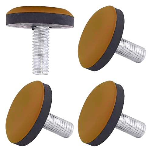 cyclingcolors 4X möbelgleiter mit Gewinde teflongleiter gewindegleiter stellfüße PTFE einstellfuß Braun (M6) von cyclingcolors