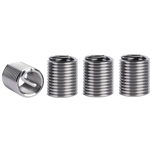 cyclingcolors 4x Gewindeeinsätze Helicoil Gewinde Reparatur Einsatz DIN 8140 Standard Edelstahl Metalldraht Gewindereparatursatz M10x1x10mm von cyclingcolors