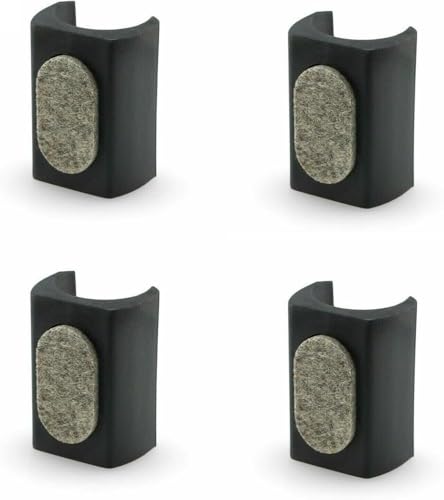 cyclingcolors 4x Klemmschalengleiter Filzgleiter Filz Stuhlbeinkappen Fußstopfen Möbel stuhl Rund Rohr (Durchmesser D1 (mm): 16-17) von cyclingcolors