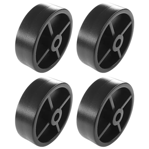 cyclingcolors 4x Kunststoff-Rollen 45mm Schwarz Laufrolle Führungsrolle Möbel Bett Schiebetür Tür Schublade Schrank von cyclingcolors