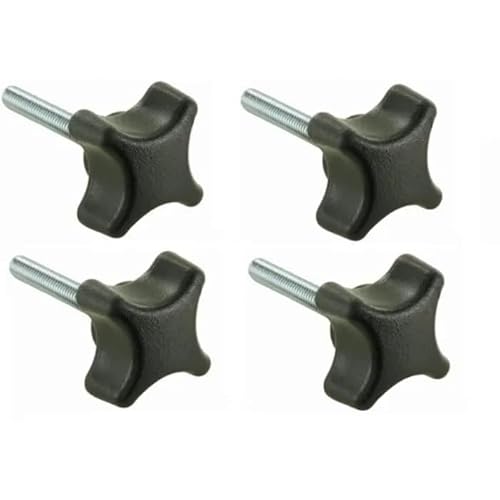 cyclingcolors 4x Sterngriff Kreuzgriff M6 x 25 sterngriffschraube Feststellschraube Kunststoff mit Gewindebolzen aus Stahl von cyclingcolors