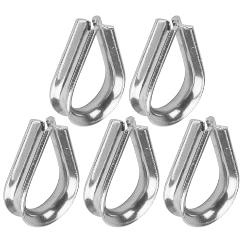 cyclingcolors 5x Kauschen Kausche Seilkauschen Verzinkter Stahl Drahtseilkauschen für Drahtseilklemmen Drahtseil Seil Stahlseil Windenseil, 4mm von cyclingcolors