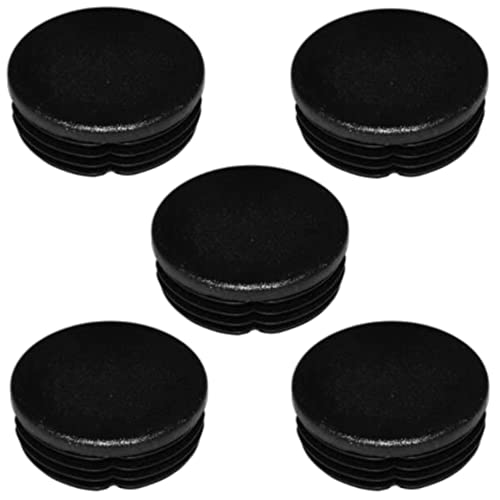 cyclingcolors 5x Kunststoff Rund Rohrstopfen Lamellenstopfen Rundstopfen Schwarz Stopfen Rundrohre Rohraußen Endkappen Möbelgleiter Rund (Ø35mm) von cyclingcolors