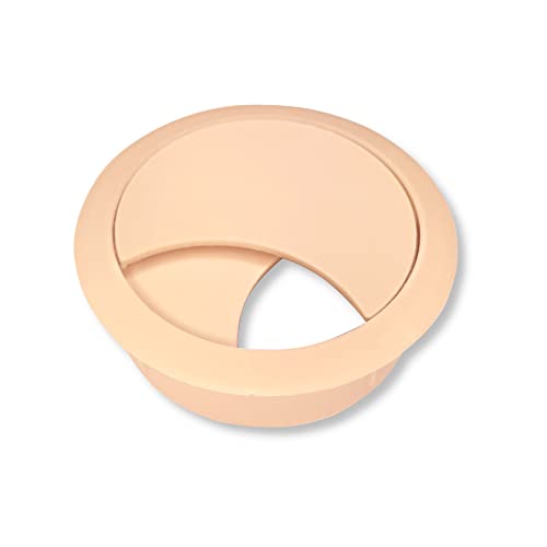 cyclingcolors Kabeldurchführung 58mm Möbel Büro Kabeldurchlass Kabelführung Kabelauslass Kabeldose Kunststoff (Beige) von cyclingcolors