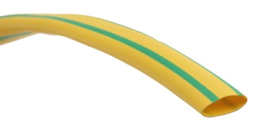 cyclingcolors Schrumpfschlauch zur Isolierung elektrischer Kabel, grün-gelb, vorderer Durchmesser 50,8 mm, hinterer Durchmesser 25,4 mm, Länge 1,22 m, Dicke 1,2 mm von cyclingcolors