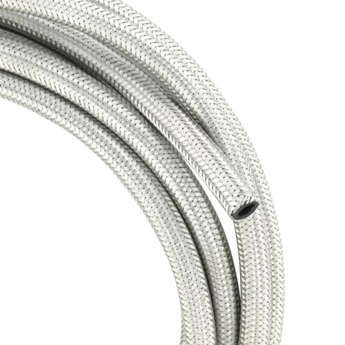 cyclingcolors benzinschlauch Stahlflex Edelstahl 8mm x 13.5mm Gummi Verstärkter Kraftstoffschlauch stahl metall motorrad traktor auto rasenmäher auto motorsense (länge 2m) von cyclingcolors