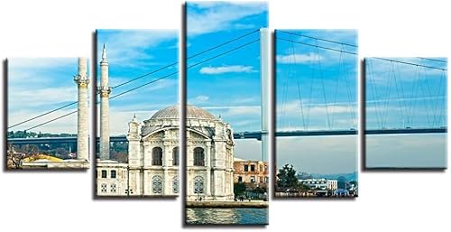 cyongshan Kunst-3D-Leinwanddruck Wandkunst 5Stück mit Rahmen Leinwand Bild Moderne Malerei Kunst Foto mit Premium-Set Wohnzimmer Schlafzimmer Geschenke Heimdekoration Kunstwerke hängen150cmx100cm von cyongshan