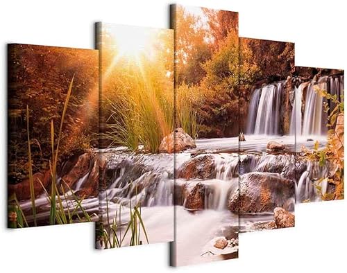cyongshan Kunst-Leinwand Wand Kunst Poster Bild 5Platten Wanddekoration Design Mikro-Spritz-Technik Druck Malerei Foto Wohnzimmer Schlafzimmer Mode Sets Heimdekoration Kunstwerke150cmx100cm Rahmen von cyongshan