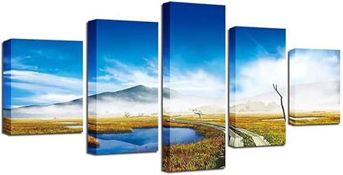cyongshan Leinwand Kunst Wandmalerei Kunst 3D-Druck Malerei Bild Dekorative Kunst 5 Stück Moderne Mikro-SprayBergstraße Sumpflandschaft Poster Foto Wohnzimmer Schlafzimmer Dekoration40 x22 cyongshan Leinwand Kunst Wandmalerei Kunst 3D-Druck Malerei Bild Dekorative Kunst 5 Stück Moderne Mikro-SprayBergstraße Sumpflandschaft Poster Foto Wohnzimmer Schlafzimmer Dekoration40 x22 von cyongshan