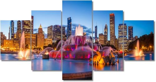 cyongshan Leinwand Kunst Wandmalerei Kunst 3D-Druck Malerei Bild Dekorative Kunst 5 Stück Moderne Mikro-SprayBlick auf den Brunnen Poster Foto Wohnzimmer Schlafzimmer Dekoration40 x22 cyongshan Leinwand Kunst Wandmalerei Kunst 3D-Druck Malerei Bild Dekorative Kunst 5 Stück Moderne Mikro-SprayBlick auf den Brunnen Poster Foto Wohnzimmer Schlafzimmer Dekoration40 x22 von cyongshan