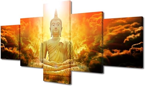 cyongshan Leinwand Kunst Wandmalerei Kunst 3D-Druck Malerei Bild Dekorative Kunst 5 Stück Moderne Mikro-SprayBuddha leuchtet Poster Foto Wohnzimmer Schlafzimmer Dekoration40 x22 cyongshan Leinwand Kunst Wandmalerei Kunst 3D-Druck Malerei Bild Dekorative Kunst 5 Stück Moderne Mikro-SprayBuddha leuchtet Poster Foto Wohnzimmer Schlafzimmer Dekoration40 x22 von cyongshan
