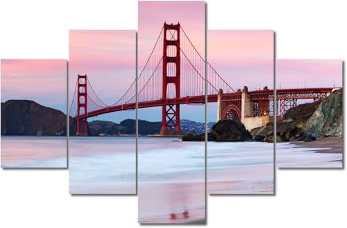 cyongshan Leinwand Kunst Wandmalerei Kunst 3D-Druck Malerei Bild Dekorative Kunst 5 Stück Moderne Mikro-SpraySpektakuläre Brückenansicht Poster Foto Wohnzimmer Schlafzimmer Dekoration40 x22 cyongshan Leinwand Kunst Wandmalerei Kunst 3D-Druck Malerei Bild Dekorative Kunst 5 Stück Moderne Mikro-SpraySpektakuläre Brückenansicht Poster Foto Wohnzimmer Schlafzimmer Dekoration40 x22 von cyongshan