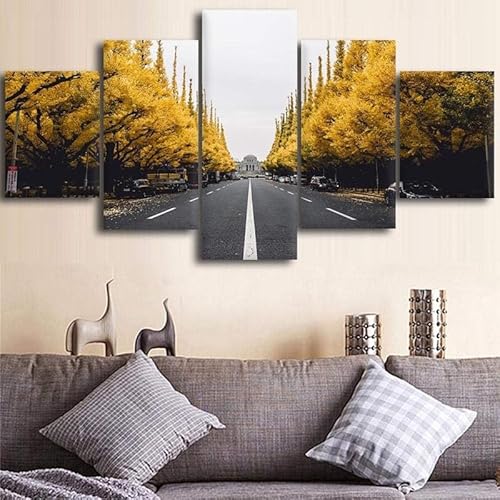 cyongshan Leinwand Kunst Wandmalerei Kunst 3D-Druck Malerei Bild Dekorative Kunst 5 Stück Moderne Mikro-SprayStraßenbaum Landschaft Poster Foto Wohnzimmer Schlafzimmer Dekoration40 x22 cyongshan Leinwand Kunst Wandmalerei Kunst 3D-Druck Malerei Bild Dekorative Kunst 5 Stück Moderne Mikro-SprayStraßenbaum Landschaft Poster Foto Wohnzimmer Schlafzimmer Dekoration40 x22 von cyongshan