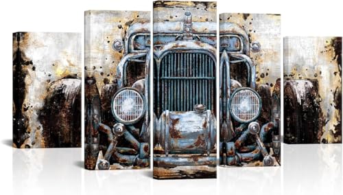 cyongshan Leinwand Kunst Wandmalerei Kunst 3D-Druck Malerei Bild Dekorative Kunst 5 Stück Moderne Mikro-SprayVintage Autos Poster Foto Wohnzimmer Schlafzimmer Dekoration40 x22 von cyongshan