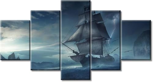 cyongshan Leinwand Kunst Wandmalerei Kunst 3D-Druck Malerei Bild Dekorative Kunst 5 Stück Moderne Mikro-SprayVintage Segelboote Poster Foto Wohnzimmer Schlafzimmer Dekoration40 x22 cyongshan Leinwand Kunst Wandmalerei Kunst 3D-Druck Malerei Bild Dekorative Kunst 5 Stück Moderne Mikro-SprayVintage Segelboote Poster Foto Wohnzimmer Schlafzimmer Dekoration40 x22 von cyongshan