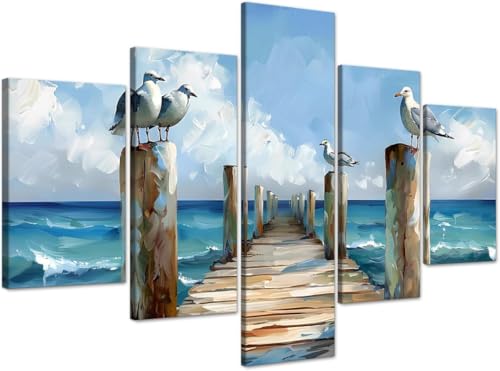 cyongshan Leinwand Kunst Wandmalerei Kunst 3D-Druck Malerei Bild Dekorative Kunst 5 Stück Moderne Mikro-SprayVogel und Wellen Poster Foto Wohnzimmer Schlafzimmer Dekoration40 x22 cyongshan Leinwand Kunst Wandmalerei Kunst 3D-Druck Malerei Bild Dekorative Kunst 5 Stück Moderne Mikro-SprayVogel und Wellen Poster Foto Wohnzimmer Schlafzimmer Dekoration40 x22 von cyongshan