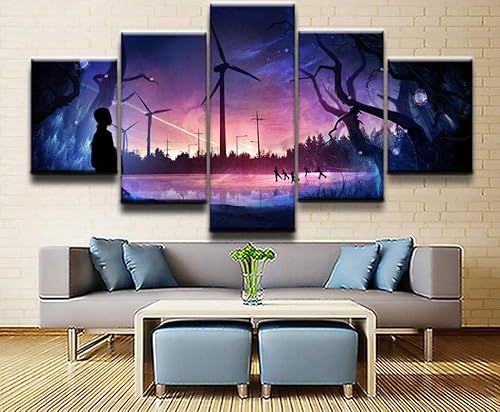 cyongshan Leinwand Kunst Wandmalerei Kunst3D-Druck Malerei Bild Dekorative Kunst5Stück Moderne Mikro-SprayFantasy BergwasserlüfterPoster Foto Wohnzimmer Schlafzimmer Dekoration60 x40 Rahmen cyongshan Leinwand Kunst Wandmalerei Kunst3D-Druck Malerei Bild Dekorative Kunst5Stück Moderne Mikro-SprayFantasy BergwasserlüfterPoster Foto Wohnzimmer Schlafzimmer Dekoration60 x40 Rahmen von cyongshan
