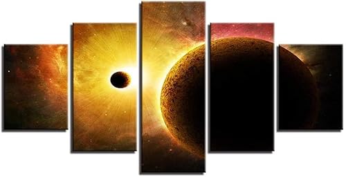 cyongshan Leinwand Kunst Wandmalerei Kunst3D-Druck Malerei Bild Dekorative Kunst5Stück Moderne Mikro-SprayUniversum und SonnenplanetPoster Foto Wohnzimmer Schlafzimmer Dekoration60 x40 Rahmen cyongshan Leinwand Kunst Wandmalerei Kunst3D-Druck Malerei Bild Dekorative Kunst5Stück Moderne Mikro-SprayUniversum und SonnenplanetPoster Foto Wohnzimmer Schlafzimmer Dekoration60 x40 Rahmen von cyongshan