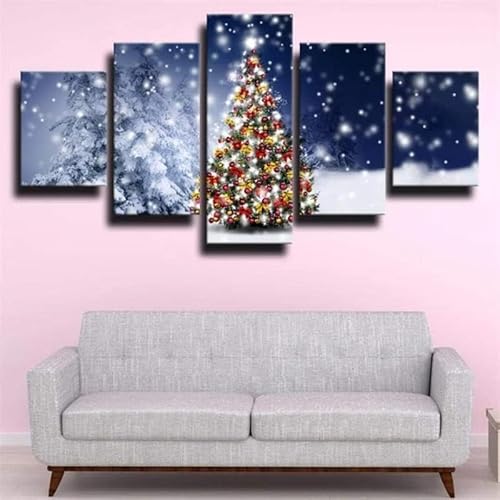 cyongshan Leinwand Kunst Wandmalerei Kunst3D-Druck Malerei Bild Dekorative Kunst5Stück Moderne Mikro-SprayWeihnachten Schnee WaldbäumePoster Foto Wohnzimmer Schlafzimmer Dekoration60 x40 Rahmen cyongshan Leinwand Kunst Wandmalerei Kunst3D-Druck Malerei Bild Dekorative Kunst5Stück Moderne Mikro-SprayWeihnachten Schnee WaldbäumePoster Foto Wohnzimmer Schlafzimmer Dekoration60 x40 Rahmen von cyongshan