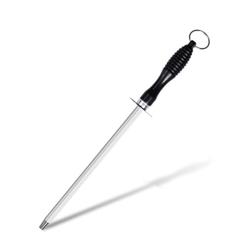 Messerschärfer, Messerschärferstab aus Kohlenstoffstahl Messerschärfer mit Aufhängehaken für Küchenmesser von Cyrank