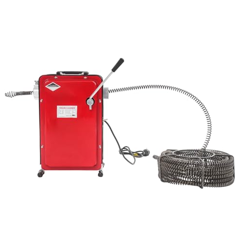 Czyurachel Rohrreinigungsspirale Elektrisch, Rohrreinigungsmaschine für Rohrdurchmesser von 20 bis 100 mm, Rohrreinigungsspirale mit 6 Verschiedene Größen von Schneidköpfen, Handschuhe Czyurachel Rohrreinigungsspirale Elektrisch, Rohrreinigungsmaschine für Rohrdurchmesser von 20 bis 100 mm, Rohrreinigungsspirale mit 6 Verschiedene Größen von Schneidköpfen, Handschuhe von czyuRachel