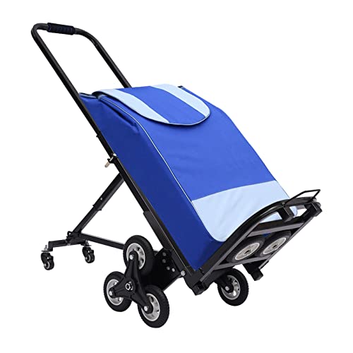 Czyurachel Sackkarre Klappbar, Ransporter Treppensackkarre bis 150 kg, Stapelwagen mit 10 Räder aus PU, Höhenverstellung Treppensackkarre Klappbar(73-114.5cm), Stapelwagen von czyuRachel